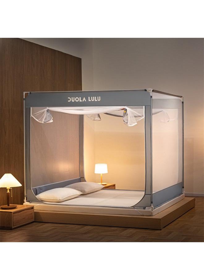 Bluejw Class A Maternal And Infant Grade Baby Anti-fall Mosquito Net Children's Household Dust-proof Thickened Full Bottom Stainless Steel Zipper Cartoon New  - Image 3