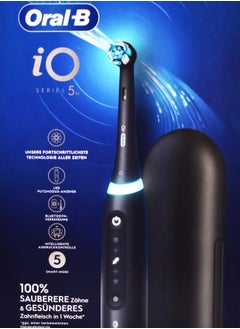 Oral-B Oral B iO5 Series 5N Electric Rechargeable Toothbrush, Built with AI, Optimal Pressure Control, LED Interface, Bluetooth Connectivity, 5 Personalized Brush Modes – Black  - Image 2