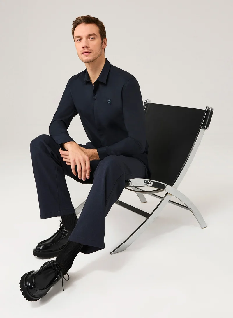 Theodore The Navy Blue Shirt