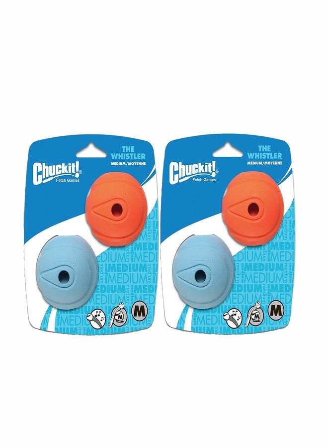 Chuckit! Dog Fetch Toy Whistler Ball Noisy Play Fits Launcher Medium 4 Balls2 - Image 1
