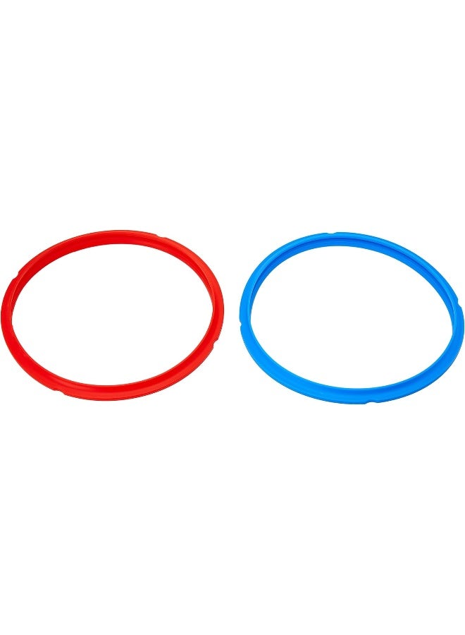 INSTANT حلقة ختم إنستانت بوت 2-pack، حلقة الختم الداخلية لملحقات طباخ الضغط الكهربائي، غير سامة، خالية من BPA، قطع غيار، أحمر/أزرق، 5 و 6 QT - Image 1
