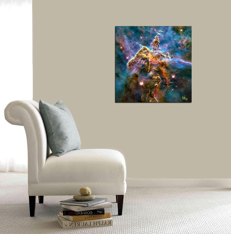 Epic Graffiti 'Mystic Mountain' Hubble Space Telescope Canvas Wall Art, 12" x 12" - Image 3