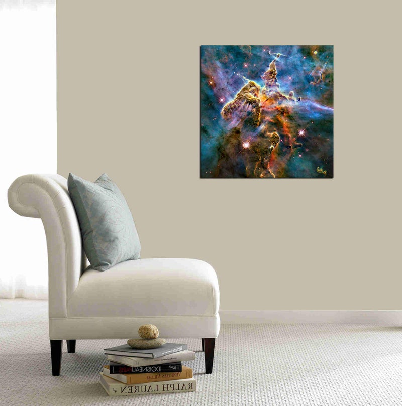 Epic Graffiti 'Mystic Mountain' Hubble Space Telescope Canvas Wall Art, 12" x 12" - Image 5