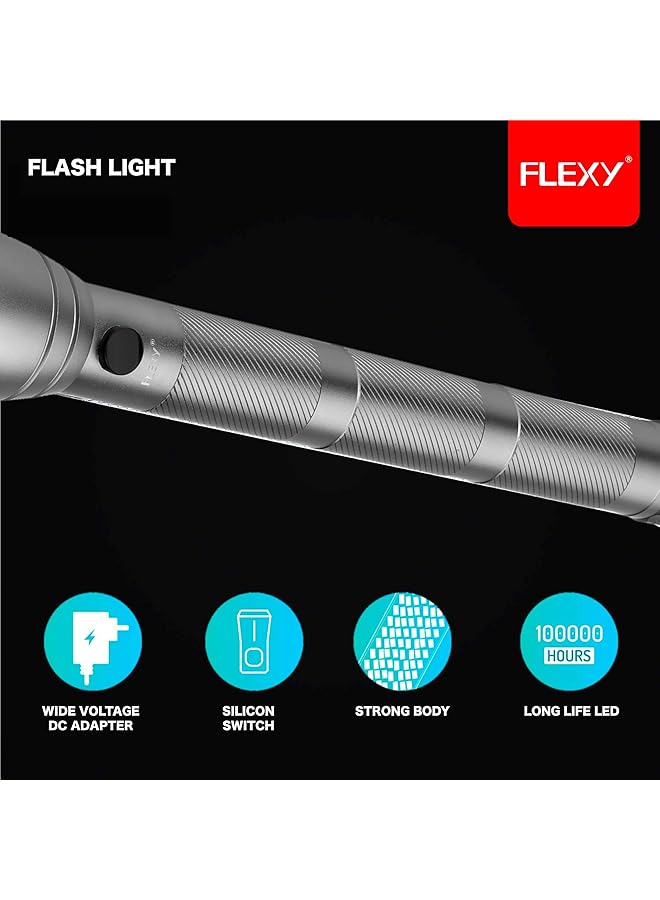 Flexy Waterproof LED Flashlight: 10W CREE LED 260 280 Lumens 1500m Range 5000mAh Battery Aircraft Aluminum Unbreakable Cover Wide Voltage Adapter 4 6 hrs Runtime 2 Year Warranty - Image 5