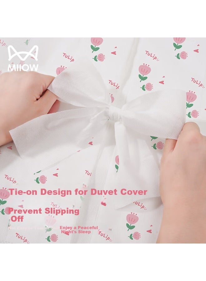 MIIOW Miiow Disposable Four-piece Bedding Set (fitted Sheet, Pillowcase, Duvet Cover) Hotel Bedding Thickened Dirt-resistant Wash-free Travel Business Trip - Image 5