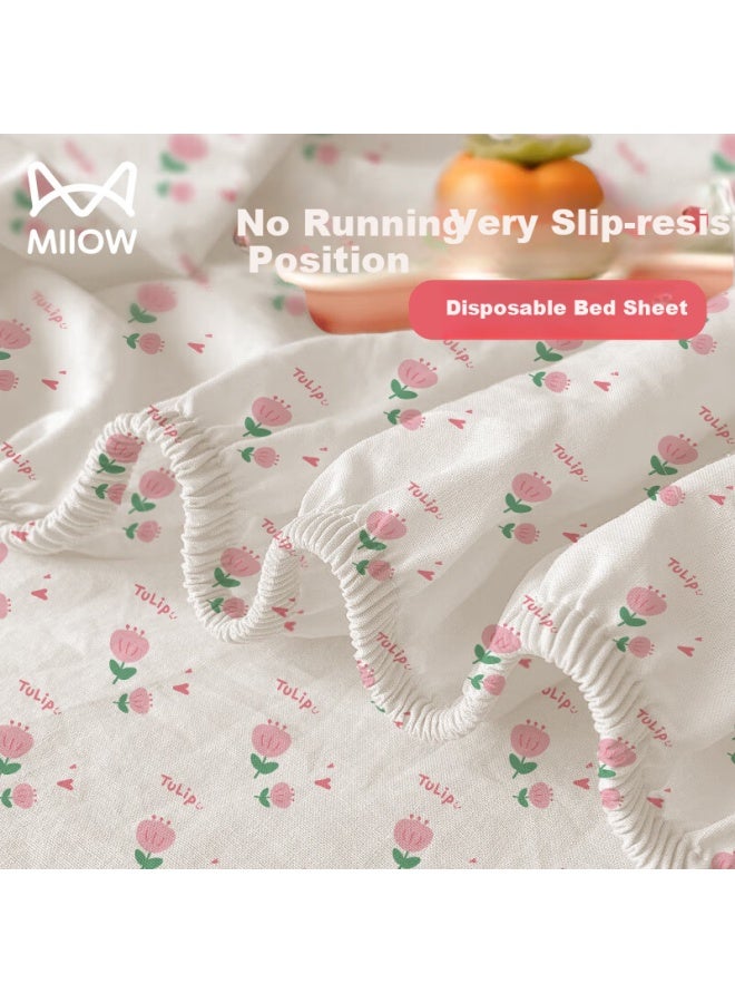 MIIOW Miiow Disposable Four-piece Bedding Set (fitted Sheet, Pillowcase, Duvet Cover) Hotel Bedding Thickened Dirt-resistant Wash-free Travel Business Trip - Image 3