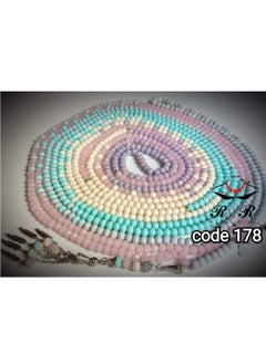 Rosary of 1000 beads of the original matte crystal, multi-colored, with a Quranic beginning and commas of nickel silver