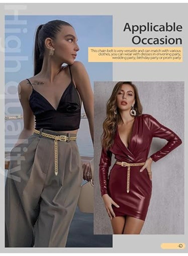 Goolsky Chain Belt for Women Metal Waist Chain Fashion Multilayer Chain Belts for Dress - Image 4