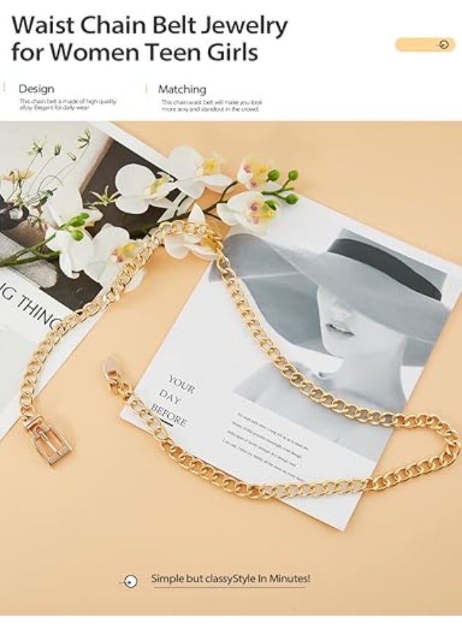 Goolsky Chain Belt for Women Metal Waist Chain Fashion Multilayer Chain Belts for Dress - Image 3