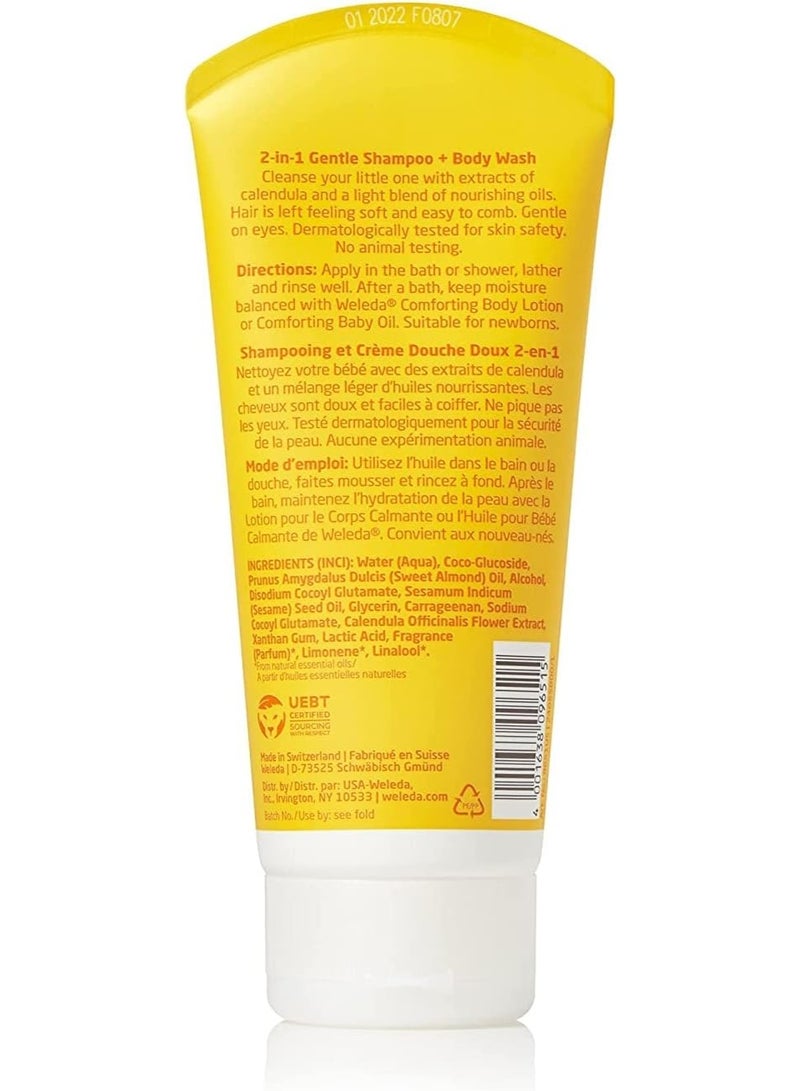 Weleda شامبو وغسول الجسم للأطفال من ويليدا بالكاليندولا 200 مل – عناية لطيفة بالشعر والبشرة للأطفال - Image 2