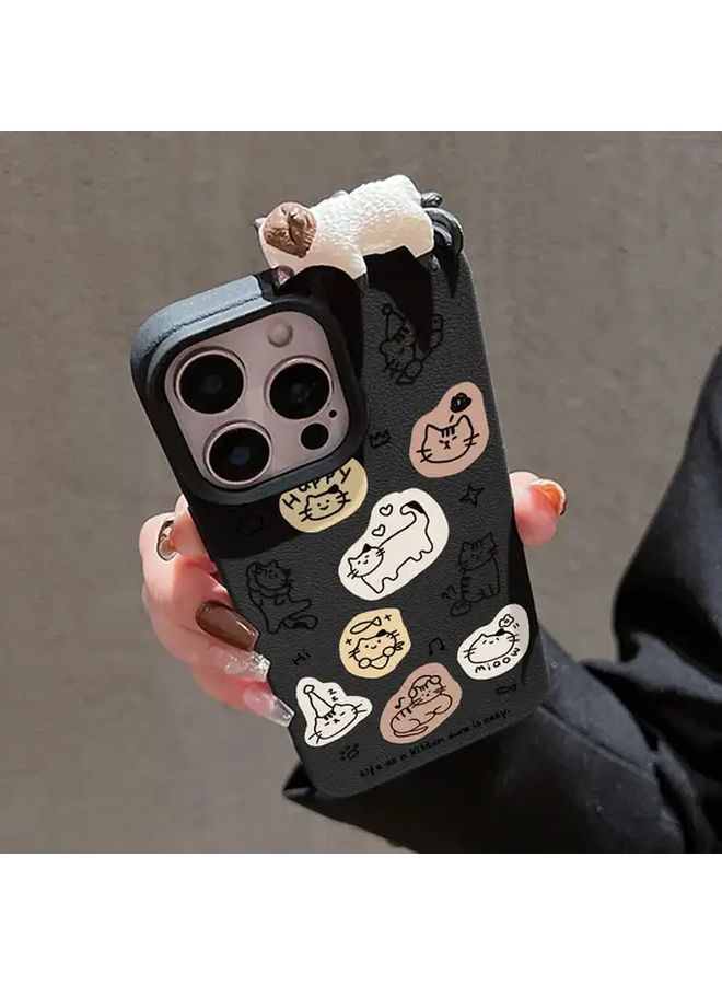 3D Lying Cat Phone Case For iPhone 12 Pro Mixed Color 3 Lightweight Playful Cover - Image 5