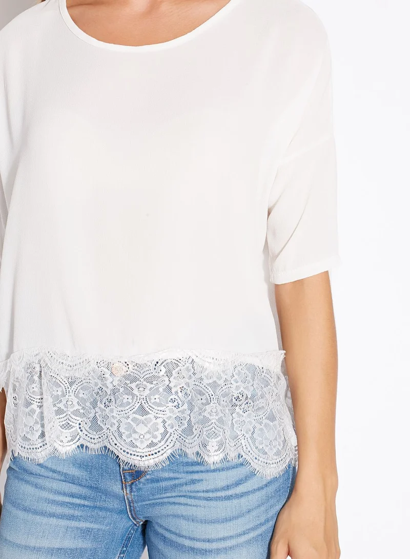 ELLA Lace Hem Top