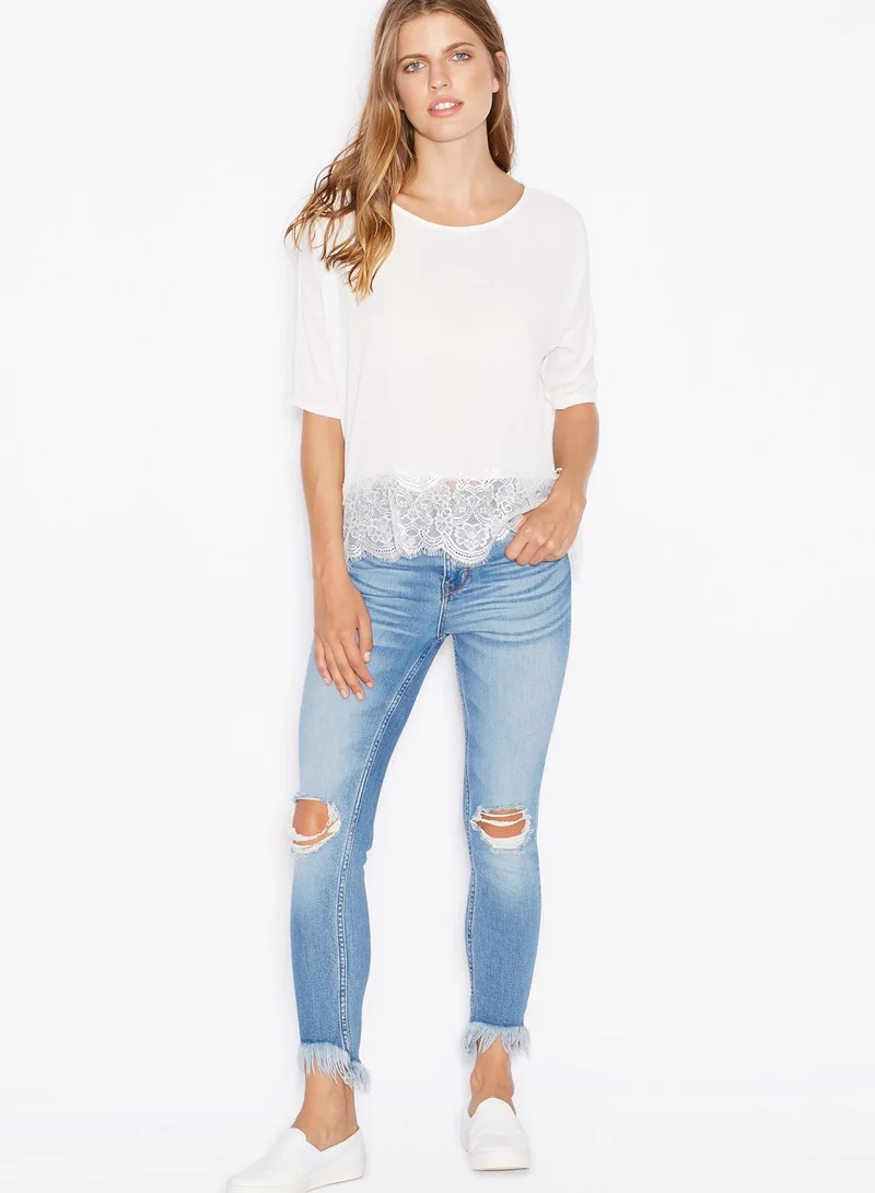 ELLA Lace Hem Top
