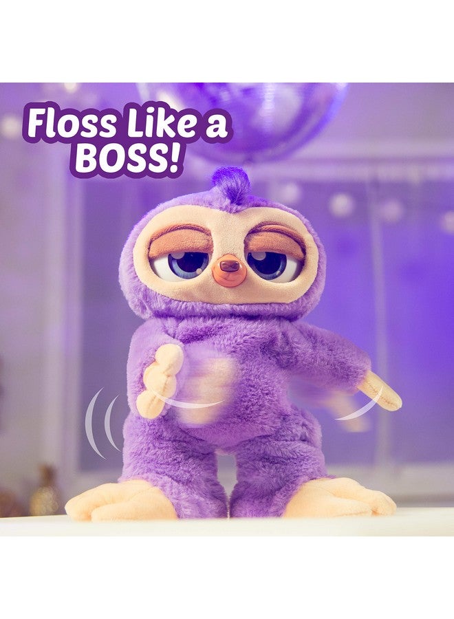 Pets Alive Fifi the Flossing Sloth Purple - 11" Interactive Animal Dancing Robotic Plush Toy with 3 Songs, Floss Dance, Adorable Gift, Party Plush Toy Kids Ages 3+ - Image 4