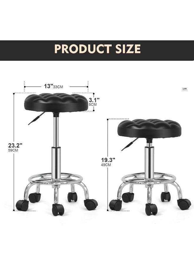 SKY-TOUCH Round Rolling Stool - Image 3