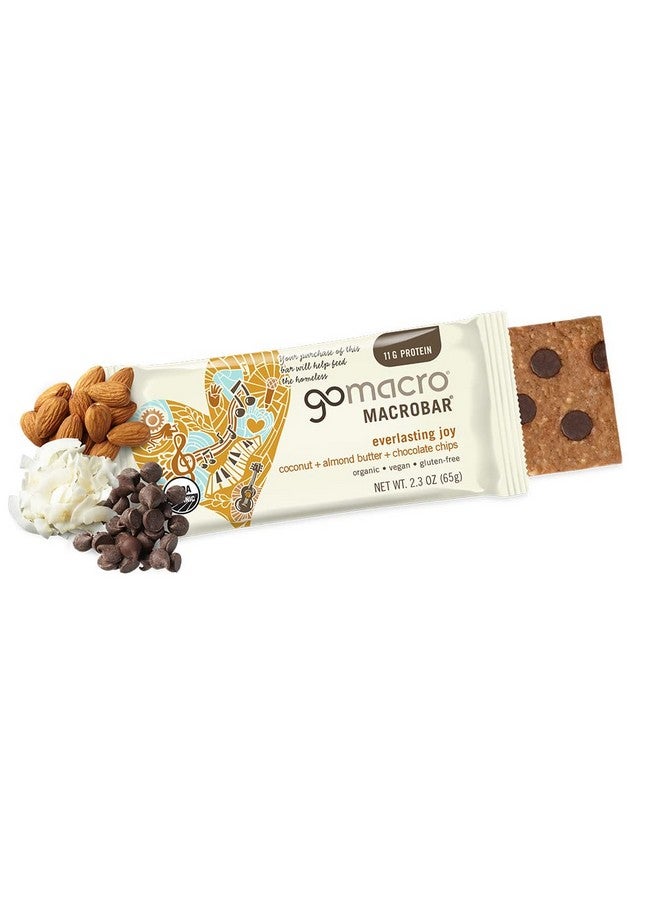 GoMacro Macrobar Organic Vegan Protein Bars Coconut + Almond Butter + Chocolate Chips (2.3 Ounce Bars 12 Count) - Image 2