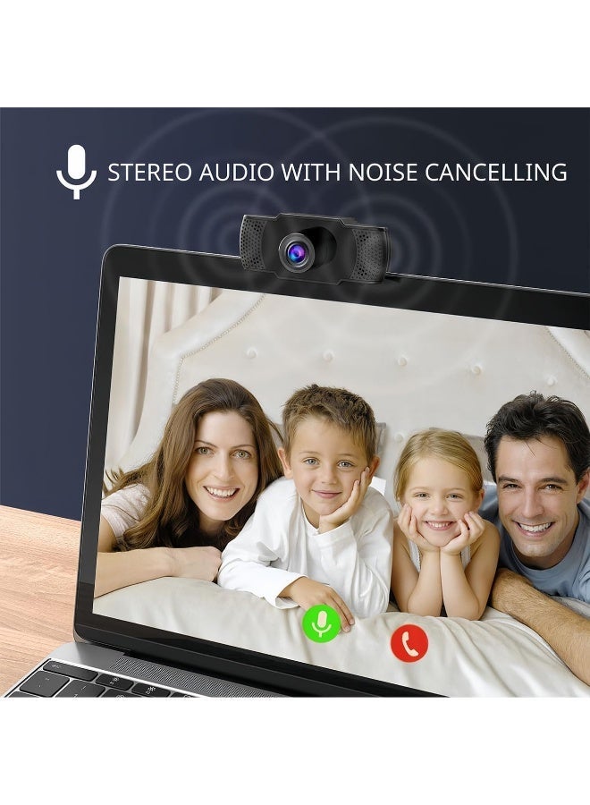 Best Full HD Webcam 1080p /30fps - 2.1MP , Wide-Angle Built-in Dual Noise Reduction Microphone , Plug and Play ,Live Streaming Video Conference Webcam for PC/Laptop/Android TV Box/Android | Black - Image 5