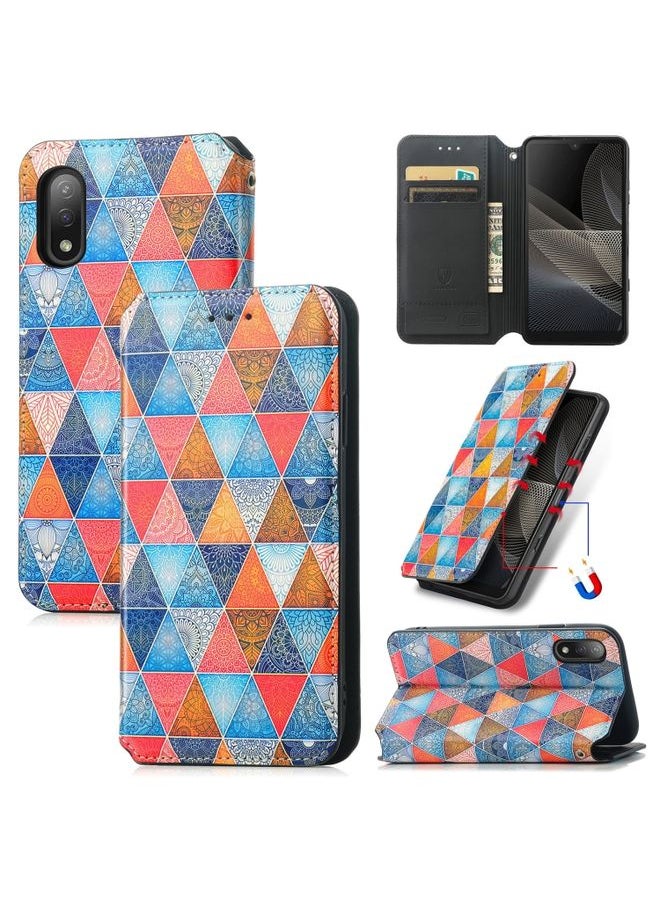 HuHa - Case Cover For For Sony Xperia Ace II Colorful Magnetic Horizontal Flip PU Leather Case with Holder & Card Slot & Wallet(Rhombus Mandala) - Image 1