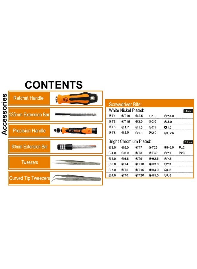 Jakemy 43 in 1 Screwdriver Bit & Socket Set - Multifunction Rachet Socket & Ratchet Screwdrivers with Twist Reverse & Lock Mechanism - 6102 - Image 2