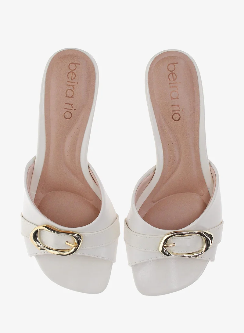 Beira Rio Off White Beira Rio Women’s Flat Summer Footwear – Lightweight Slip-On Comfort with Stylish Casual Design for Women | Best Price UAE