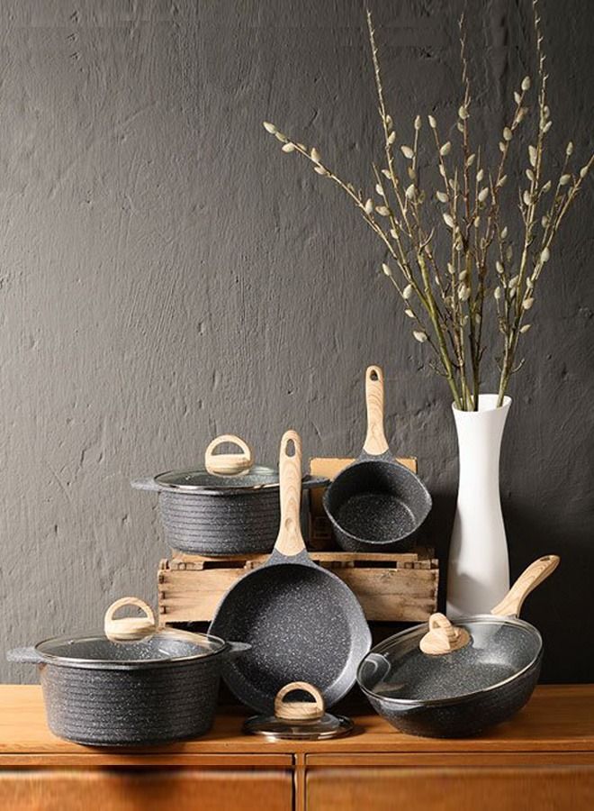JEETEE Pots and Pans Set Nonstick Healthy kitchen Cookware - Image 1