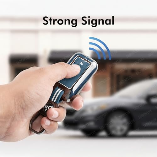 SHOPOFLUX Key Cover Compatible with Baleno, Grand Vitara, eVitara, XL6, Swift, Brezza, Ertiga, Dzire, Fronx, Urban Cruiser, Rumion, Glanza, Hyryder, Victoris 2 Button Key (Metal Blue Silicone) - Image 3