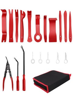 HAWAWA 19Pcs Trim Removal Tools Clip Pliers Car Panel Door Audio Trim Removal Tool Kit, Auto Clip Pliers Fastener Remover Pry Tool Kit Set with Storage Bag  - Image 1