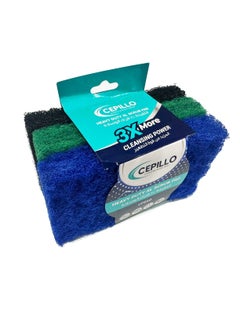 CEPILLO 3 Pieces set of Heavy Duty XL Scrub Pads: Ultimate Cleaning Power for Dishes, Kitchen, and More  - Image 2