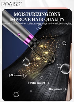 roaiss 5-in-1 Hair Dryer Brush Set, Quick-drying Negative Ion Hair Dryer, Three-speed Adjustment, Noise Reduction Design, Suitable for Styling, Hair Care with Crocodile Clip and Anti-scalding Gloves  - Image 5