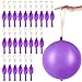 HSLCGF 24 Pcs Purple Punch Balloons Bounce with Rubber Band Handle Punching Balloon Heavy Duty for Birthday party favors Kids Purple - Image 2