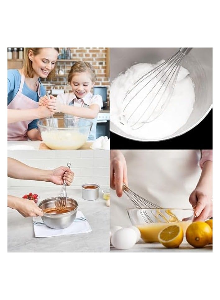 erorex 3-Piece Stainless Steel Whisk Set - 8", 10", 12" Balloon & Egg Whisks for Cooking, Baking, and More - Professional Kitchen Utensils for Whisking, Blending, and Beating  - Image 3