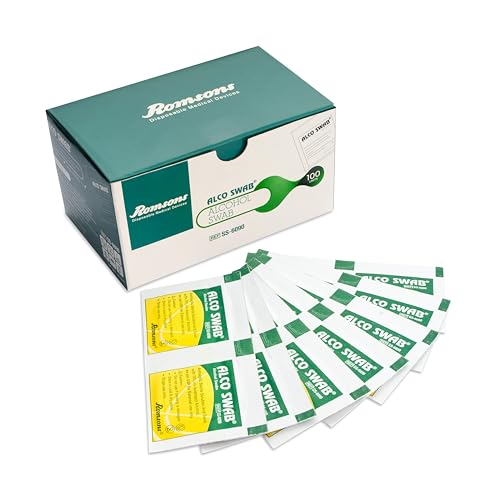 Romsons Alco Swab Alcohol Guaze Antiseptic Prep sterile for disinfect cuts and scrapes (100 Pieces) - Image 1