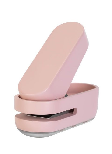 Mini Small Hole Puncher Pink Color, 10 Sheet Paper Hole Puncher Capacity Single Hole Puncher for Office Use Or Gift for Students (Pink)