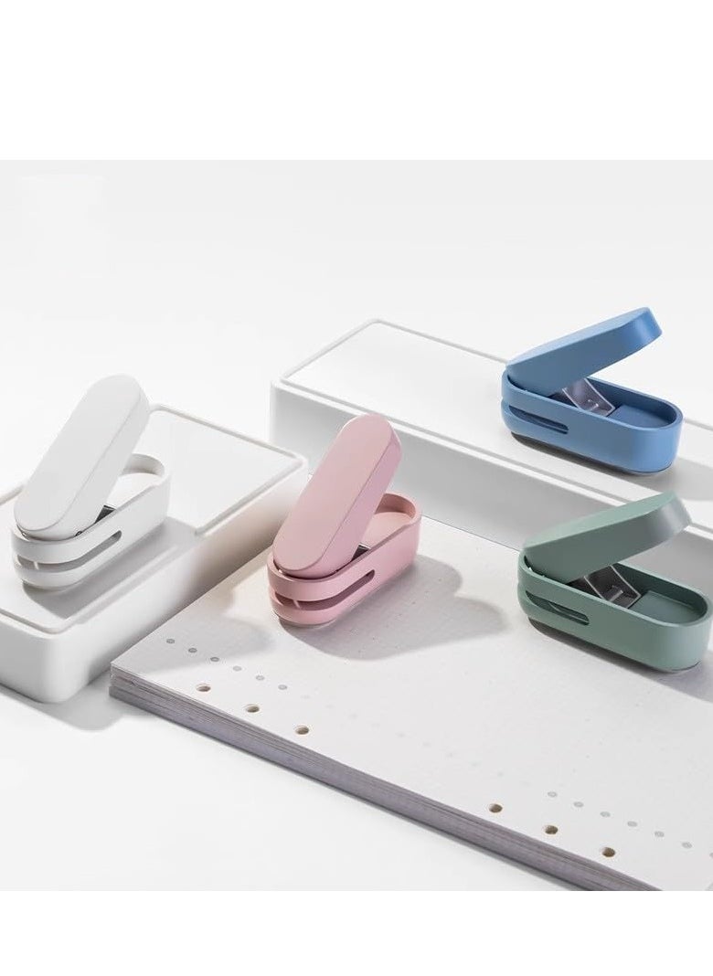 Mini Small Hole Puncher Pink Color, 10 Sheet Paper Hole Puncher Capacity Single Hole Puncher for Office Use Or Gift for Students (Pink)