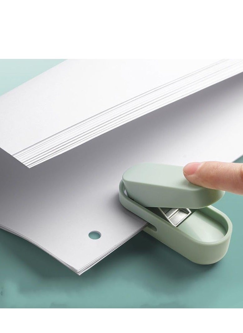 Mini Small Hole Puncher Pink Color, 10 Sheet Paper Hole Puncher Capacity Single Hole Puncher for Office Use Or Gift for Students (Pink)