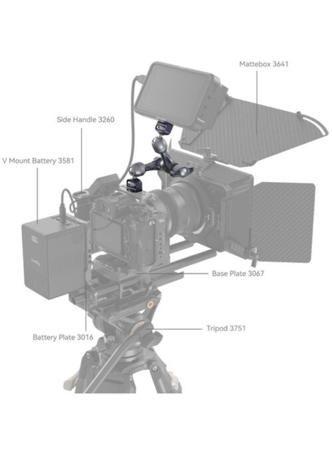 SmallRig Articulating Arm with 1/4"-20 and 3/8"-16 ARRI Locating Screws (7") - Image 5