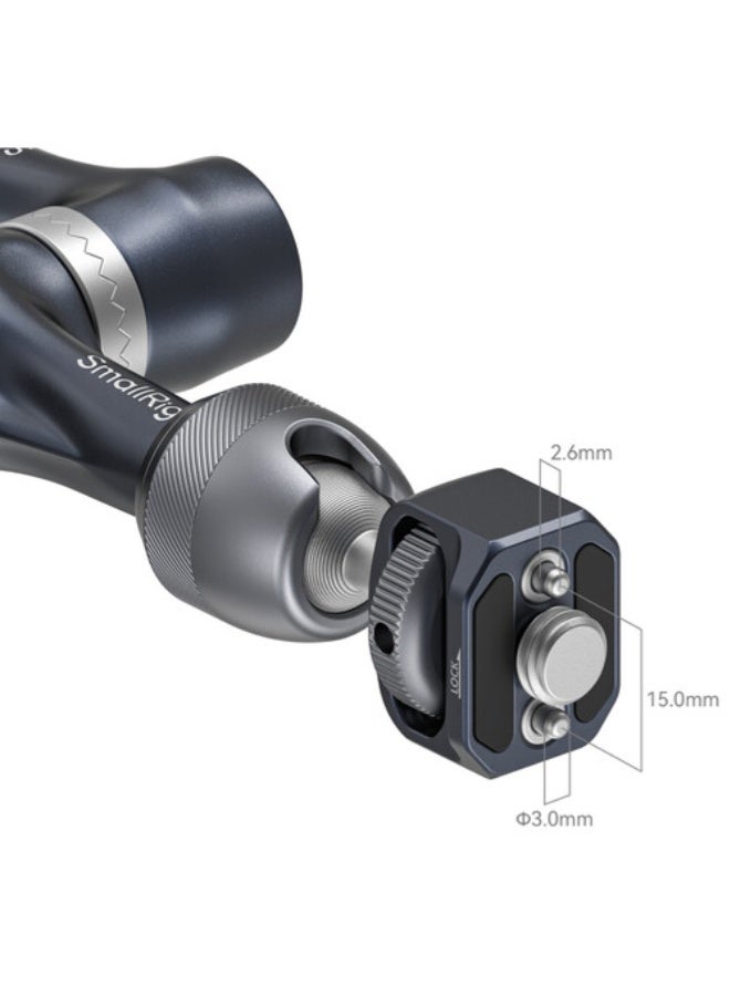 SmallRig Articulating Arm with 1/4"-20 and 3/8"-16 ARRI Locating Screws (7") - Image 4