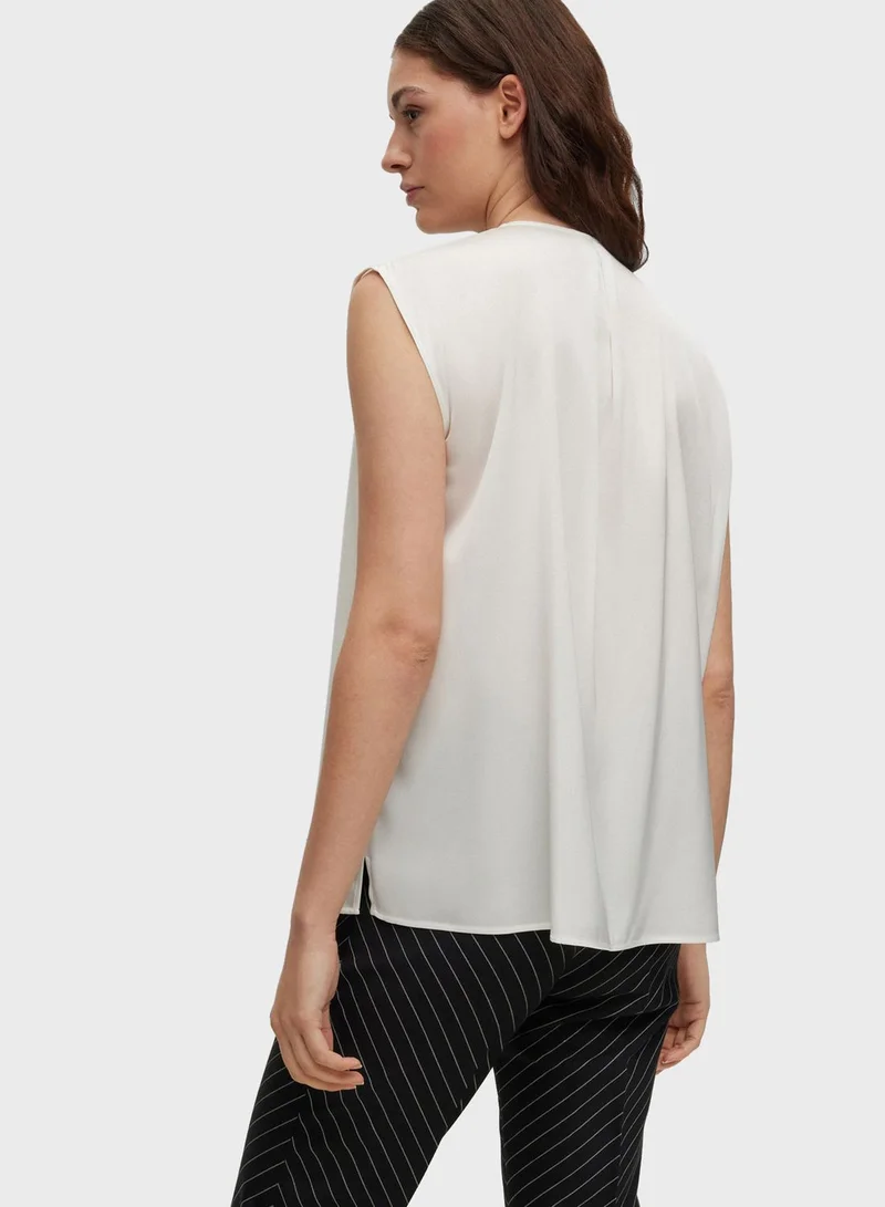 BOSS Tie Detail Top