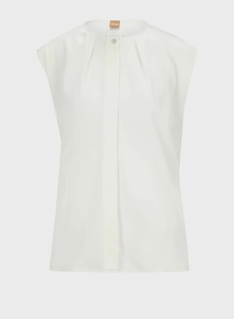 BOSS Tie Detail Top