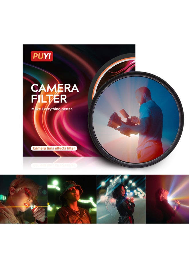 Photographic Film Drawing Filter Starlight Glare Spot Filter Black And White Soft Light Hazy Mirror 77 72 67 82mm-Color:Soft Light Hazy Mirror -77mm  - Image 2