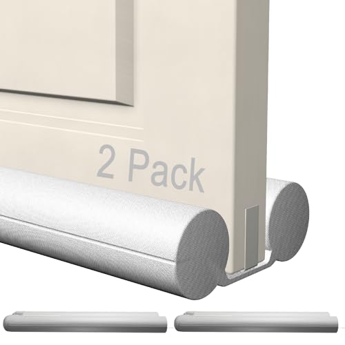TONINT 2 Packs Door Draft Stopper,Under Door Sweep for Bottom of Door,Weather Stripping Door Seal,Noise Stopper,Garage Window Blocker Noise Cold Air Insulation,Draft Guard (Upgrade-Grey-2Pack, 36" L) - Image 1