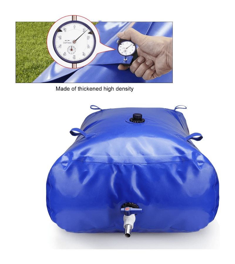 87 Gallon Foldable PVC Water Storage Tank With Ball Valve For Emergency Gardening - Image 4