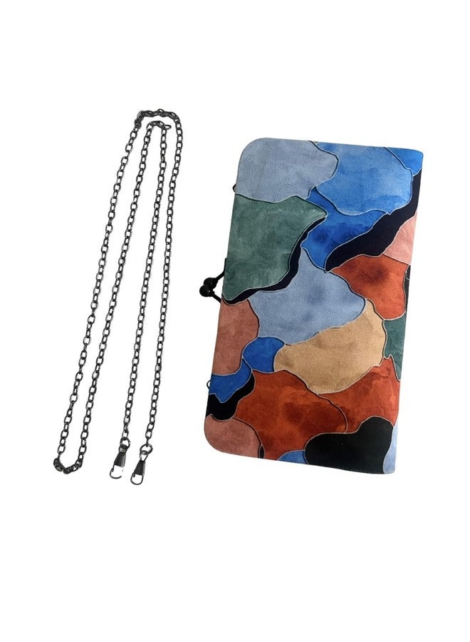 W2S Women's Slingbag/Clutch (25x15 Cm), Detachable Chain Sling Strap, Ladies Purse Wallet (Orange Blue) - Image 3