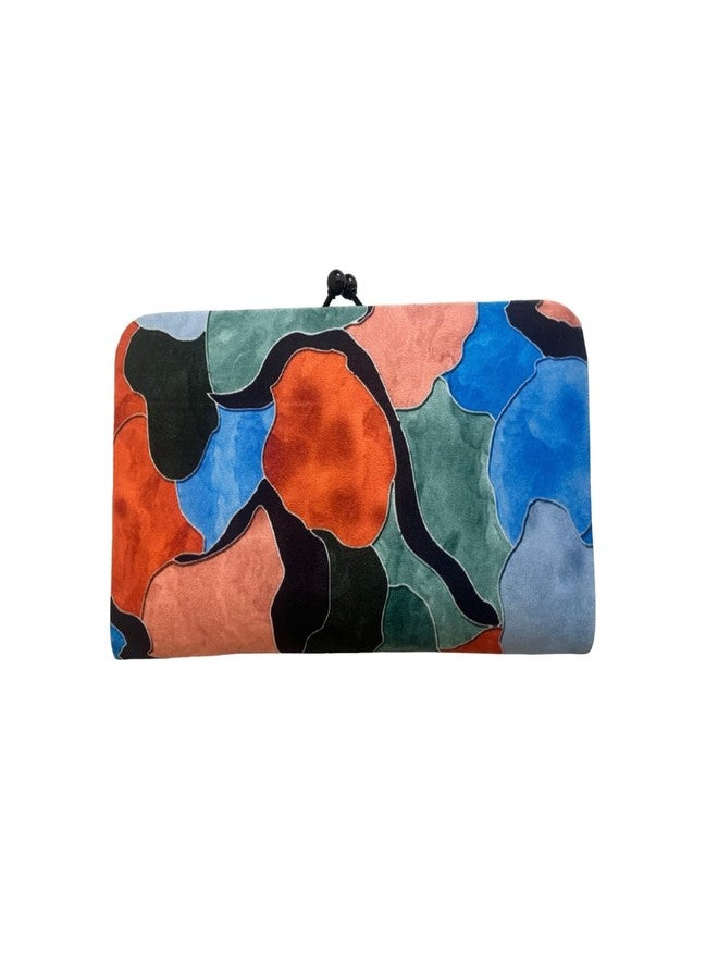 W2S Women's Slingbag/Clutch (25x15 Cm), Detachable Chain Sling Strap, Ladies Purse Wallet (Orange Blue) - Image 2