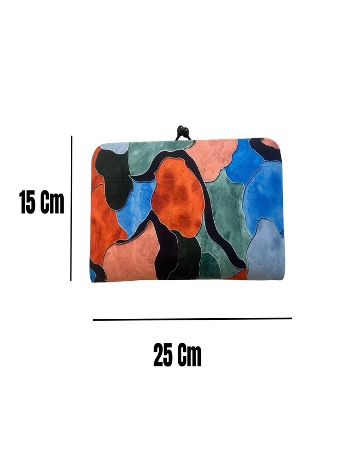 W2S Women's Slingbag/Clutch (25x15 Cm), Detachable Chain Sling Strap, Ladies Purse Wallet (Orange Blue) - Image 4