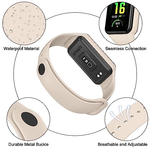 Tobfit Waterproof Replacement Watch Bands Straps For Amazfit Band 7 / Amazfit Band 7 Strap/Band/Bracelet/Belt, Machine Not Included (Milk Tea) - Image 4