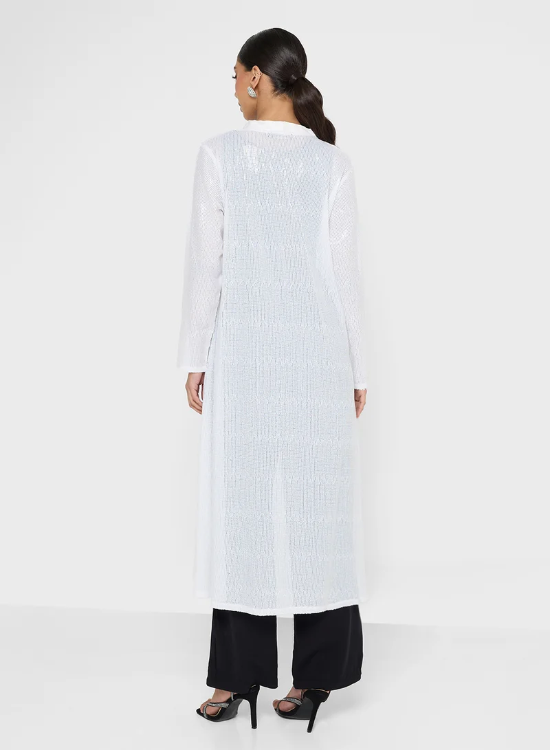 جولدن ابل Sequin Detailed Long Jacket