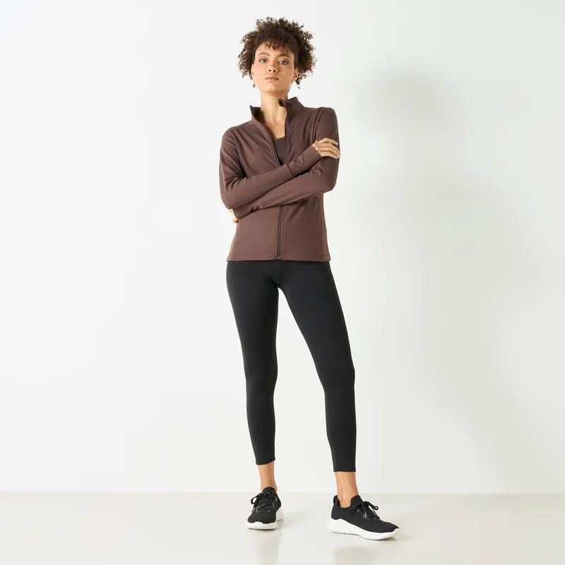 ADOT by Splash High Neck Zip Through Jacket with Pockets