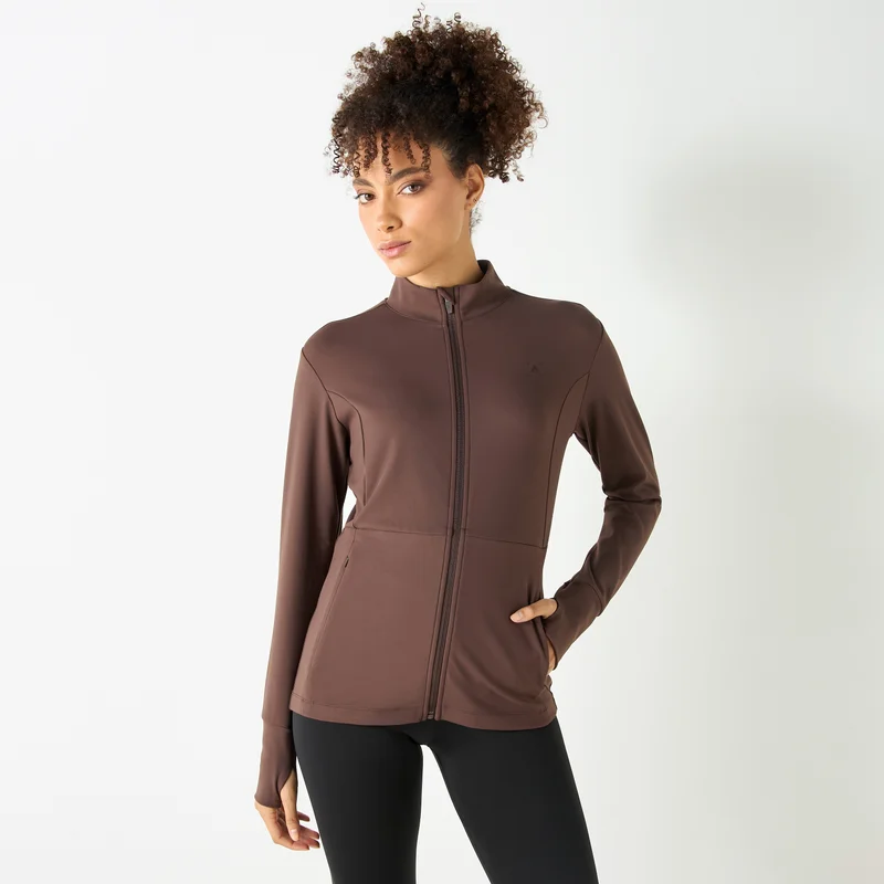 ADOT by Splash High Neck Zip Through Jacket with Pockets
