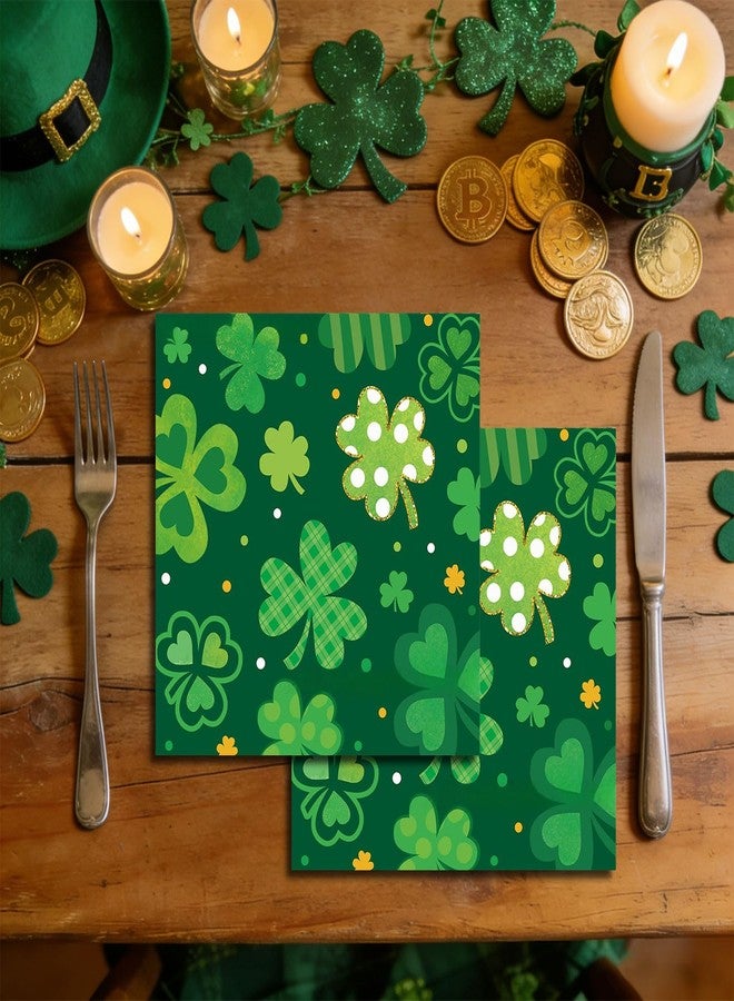 Ipalmay Shamrock Paper Napkins - 40pcs Disposable St.Patrick’s Day Party Napkins Luncheon Dinner Napkins for Spring Events, Irish Themed Party, Wedding, Birthday, Saint Patrick’s Day Decor 6.5x6.5in - Image 5